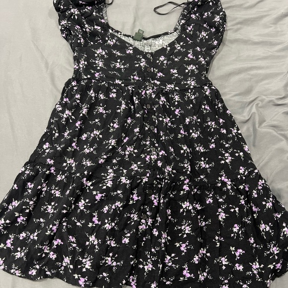 Floral button up baby doll dress - Picture 2 of 2